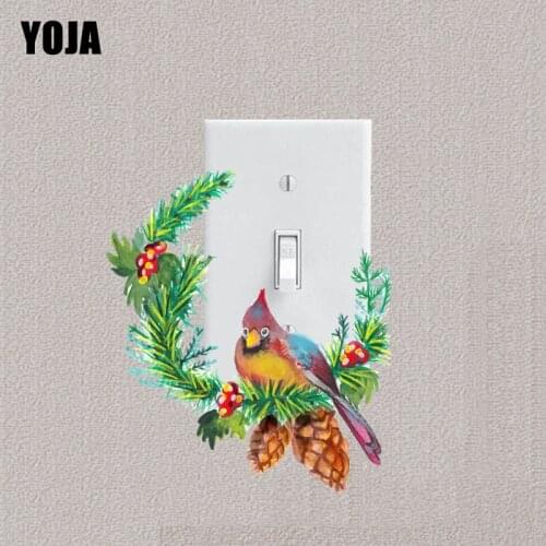 YOJA Coolest Parrot Decor Wall Switch Sticker Living Room Bedroom Decals 10SS0320