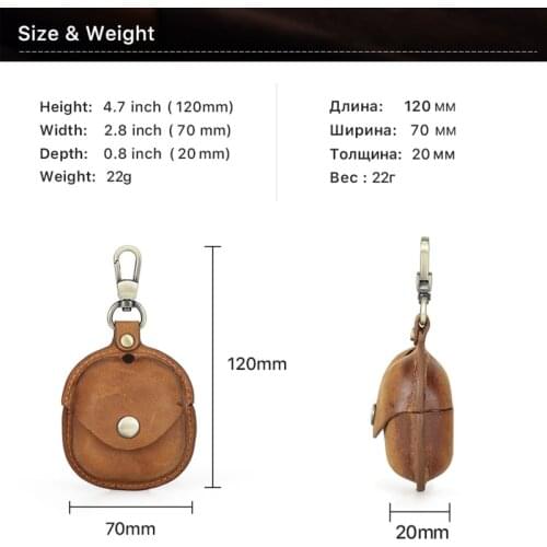 PU Leather Case Protective Cover Carry Pouch with Keychain for galaxy-Buds live L41E