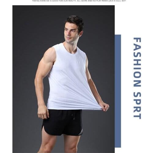 Plus Size Summer Mens Clothing Casual Tank Solid Color Singlets Sleeveless Fitness Mans Vest Bodybuilding Male Summer Tops