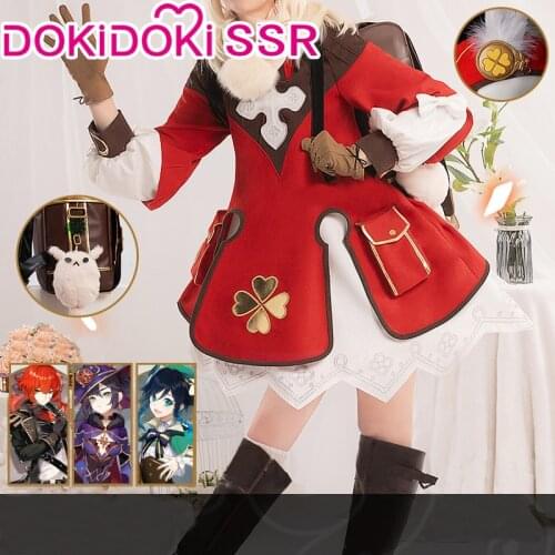 IN STOCK DokiDoki-SSR Game Genshin Impact Cosplay Halloween Klee Genshin Impact Klee Cosplay