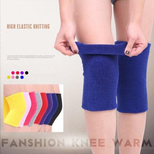 1 Pair Towel warm knee pads Non-slip Dance Ski Kneelet Outdoor Sport Leg Sleeve Soft Thicker Knee Support Arthritis Injury 2020
