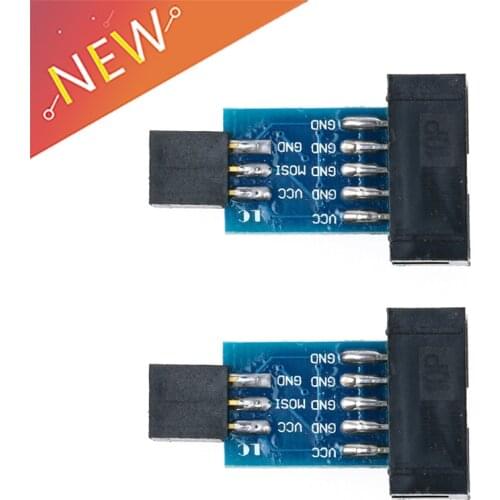 2PCS PCS 10 Pin To 6 Pin Adapter Board Connector For Arduino ISP Interface Converter AVR AVRISP USBASP STK500 Standard