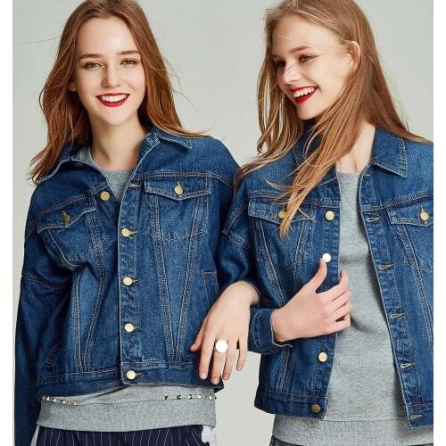 HAVVA 2020 Spring and Autumn New Fashion Single-breasted Denim Jacket Womens Solid Color Short Outerwear W30250