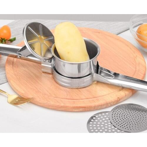 4pcs/set Stainless Steel W/Non-slip Handles Potato Rice Masher Fruit/Food/Vegetable Press Maker Kitchen