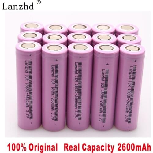 5-40Pcs ICR18650 Rechargeable Battery 2600mAh Lithium li ion Batteries 3.7V for samsung 18650 Battery for Flashlight notebook
