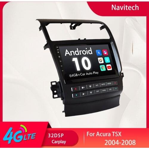 8 core Android 10.0 Car Radios Media Audio GPS Navigation Navi Stereo Bluetooth for TSX 2004-2008 internal carplay