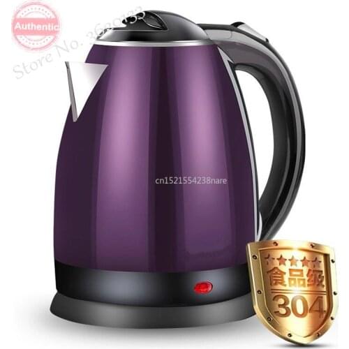 2.0L 304 stainless steel Water Boiler Bottle Electric Water Kettlefood grade Anti-hot Underpan Heating Safety AutoOff 1500W 220V
