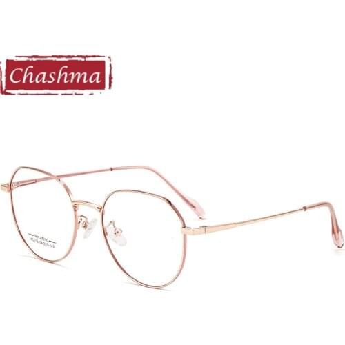 Chashma Women Retro Eyewear Round Men Prescription Optical Frame Fashion Trend Prescription Glasses