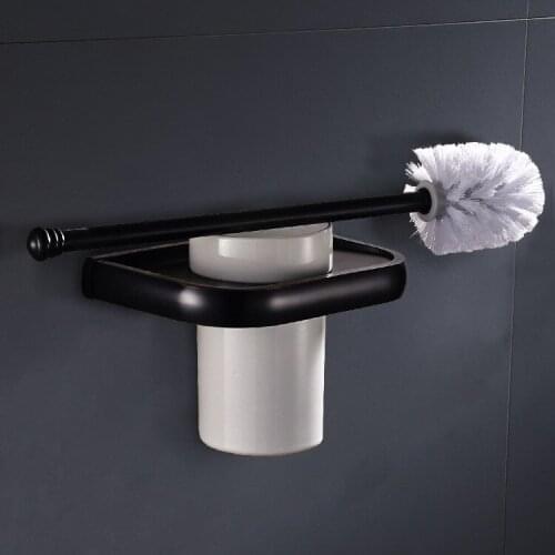 Black antique toilet brush set cleaning brush holder toilet cup holder cross border goods source manufacturer wholesale