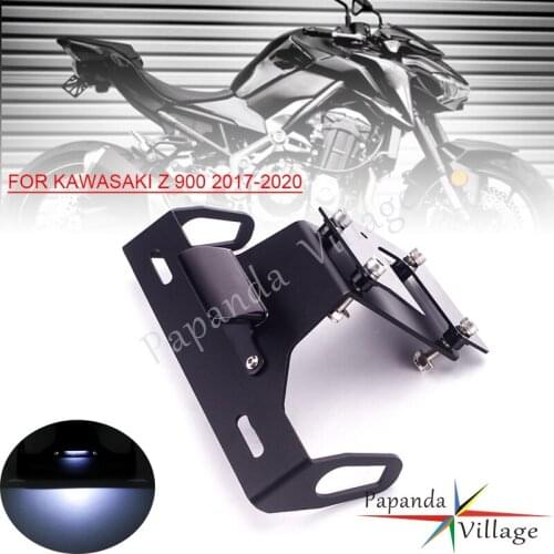 For 2017 2018 2019 2020 Kawasaki Z900 Z 900 Tail Tidy Fende Eliminator Holder License Number Plate Bracket w/LED Light