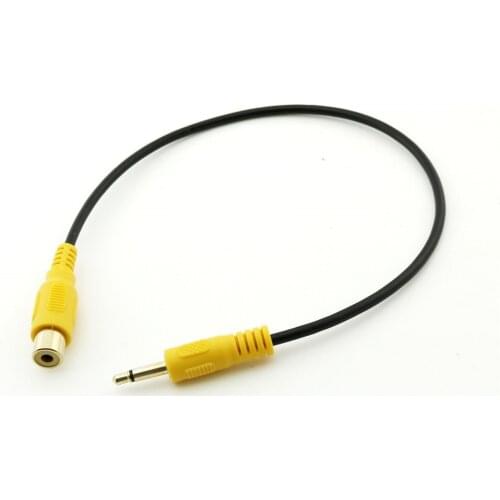 2pcs 3.5mm Mini Mono Male to RCA Female Video Cable for Car DVR Carcorder Camera 1FT