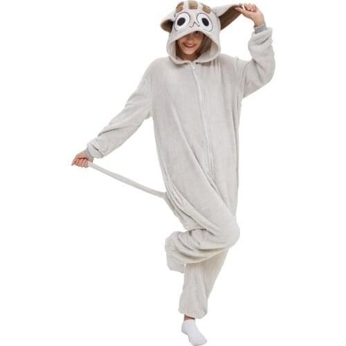 Kigurumi Flannel White Cat Unicorn Pajamas Hooded Onesies for Adults Anime Animal Cosplay Cheese Cat Pyjamas Halloween Costumes