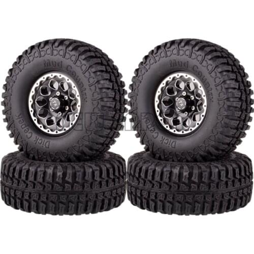 NEW ENRON 4PCS RC 1.9" 100MM TIRES Tyre & Beadlock Wheel Rims For MST TF2 Ford Bronco D90 D110 TF2 jimny 90046 90047 AXIAL