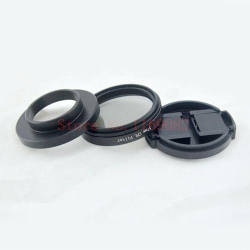 3 in 1 37mm Circular Polarizer CPL Lens Filter Protective Cap and filter Adapter for Gopro Hero 3+/3