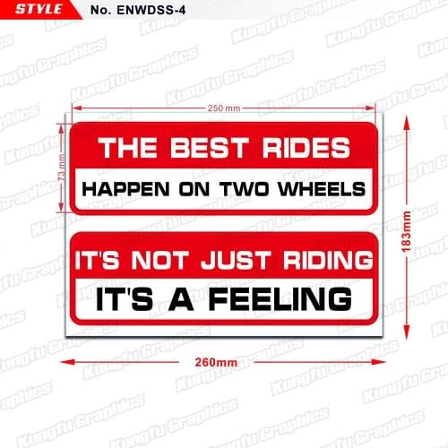 KUNGFU GRAPHICS Bikers Slogans Funny Graffiti for Motorcycle ATV UTV Dirt Bike Motorbike Helmet Decals Sticker