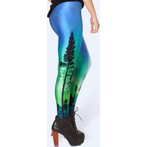 VIIANLES Digital Tree Print Legging Women Push Up High Waist Fitness Leggings Harajuku Plus Size Pants 4XL