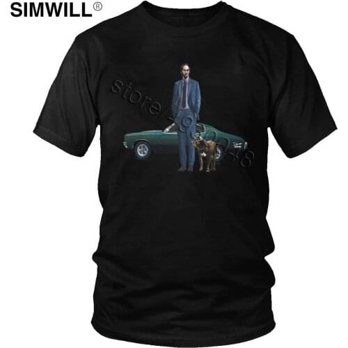 Fashion John Wick T Shirt Men Cotton Pitbull Dog T-Shirt Short Sleeve Keanu Reeves Movie Tshirt Extra Large Summer Tee Tops Gift