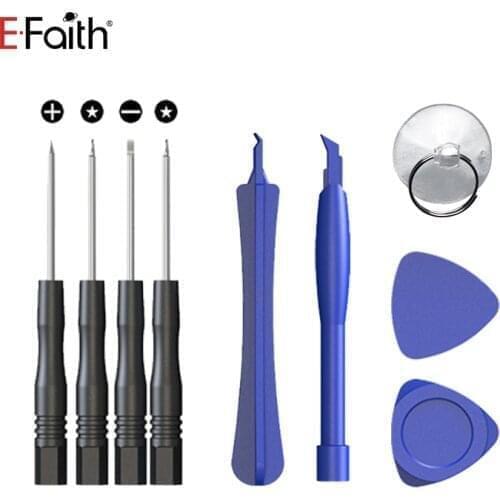 EFaith 500 pcs 9 in 1 Cell Phones Opening Pry Repair Tool Kits Smartphone Screwdrivers Tool Set For iPhone or Samsung free ship