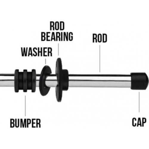 16 Pcs Rubber Black Foosball Machine Rod End Caps Fits for 1.2m Table Football Soccer Rubber Cap 1/2 inch