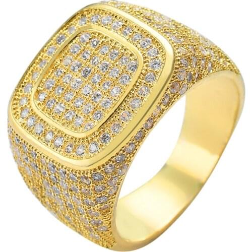 New Couple Jewelry Hip Hop Couple Full AAA Cubic Zirconia Men Women Ring Party For Gift