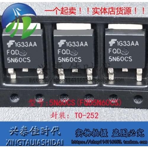 Original new 5pcs/ 5N60CS FQD5N60CS TO-252