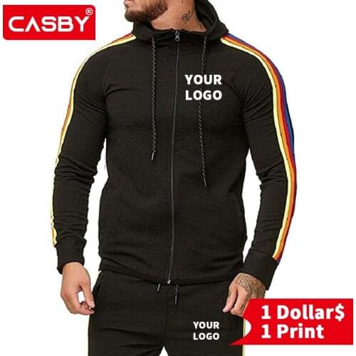 Fall Winter Casual Sports Hoodies Simple Private Design Custom Graphic Zipper Sweatshirt Fashion DIY Print Logo Men Clothes F821