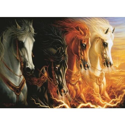 At Jigsaw Puzzle 2000 Pcs The Four Horses Of Apocalypse For Adult&Kids Toy Educational Entertaintment Landscape Fun Games