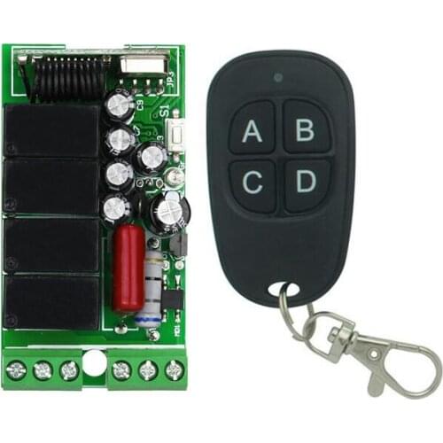AC 220V 4 CH RF Wireless Remote Control switch Receiver transmitter lighting/lamb 315mhz