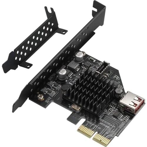 Expansion Card PCI-E 3.0, Pci-E Card Pcie USB Adapter Boost Type E USB3.0 Gen2 10 Gbps Expansion Card(ASM3142 Chips)