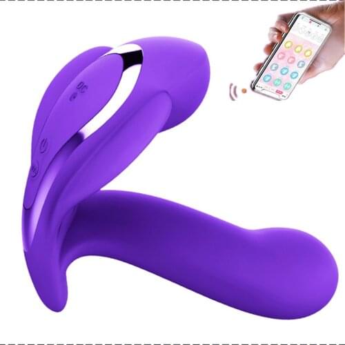APP Bluetooth Remote Control Wearable Butterfly Big Dildo Dual Vibrating G-sport Clitoris Stimulator Vibrator Sex Toys for Women