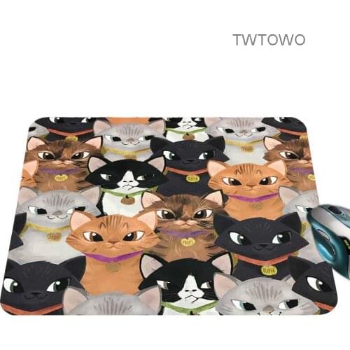 Top Selling Anti-Slip PC Cute Cartoon Anime Cat Gaming Mouse Pad Non-Skid Rubber Pad 18*22cm /26*21cm