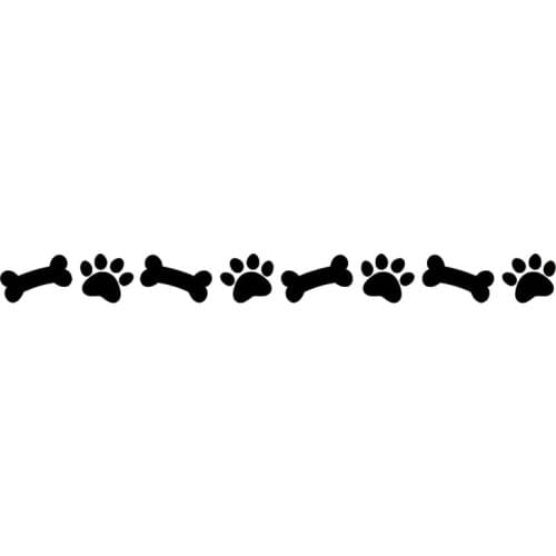 20cm*1.8cm Enchantingly Elegant Paw Prints Dog Bones Vinyl Decals Car-styling Car Sticker S6-3858