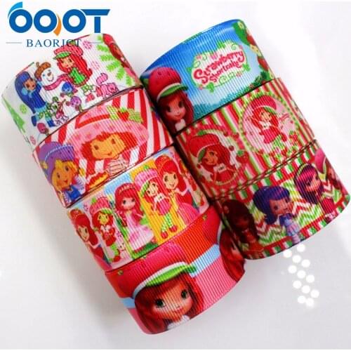 OOOT BAORJCT 175043 22mm 10yard cartoon Ribbons Thermal transfer Printed grosgrain Wedding Accessories DIY handmade material