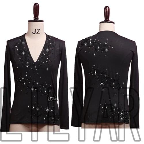 Latin Dance Top Latin Dancing Shirts Adult Kids Competition Performance Wear Salsa Square Professional Practice Clothing