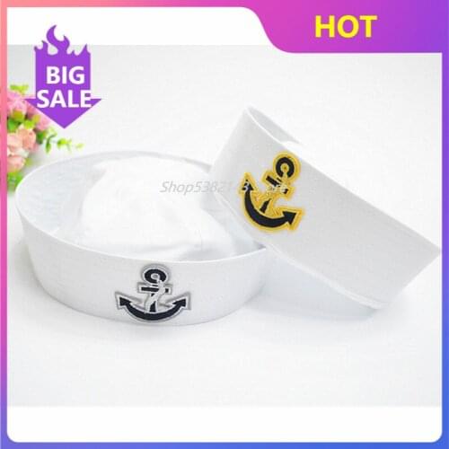 Unisex Sailors Ship Boat Captain Military Hat Navy Marine Skipper Ship Cap Costume Adults Party Fancy Dress for Adults and Kids