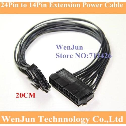High Quality CPU 24Pin female to 14Pin male Extension Power adapter cable for Q77/A75/B75/Q75 /Lenovo IBM motherboar