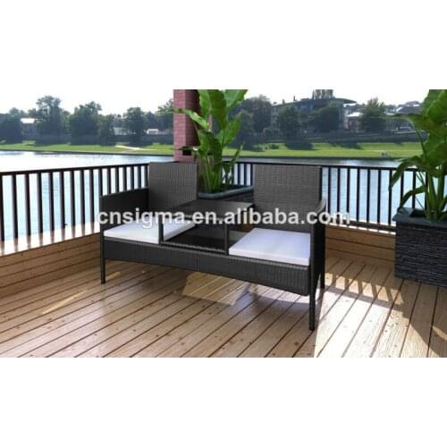 High Quality Outdoor Rattan Double Beach Chair