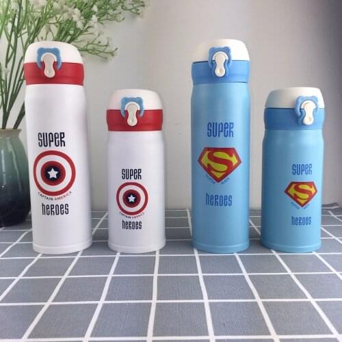 1PC game super hero printing Insulated vacuum cup,5 designs thermos flasks my league tea cup water bottle pop-up lid ENY 001