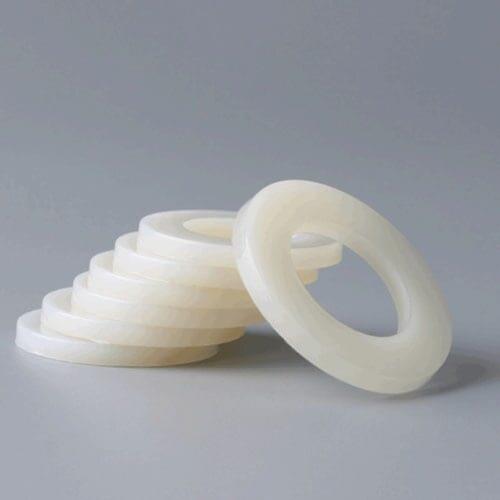 100pcs M1.2 M1.4 M1.7 M1.8 Nylon flat washer ring High temperature resistance preservative Insulated flats pad Plastic gasket