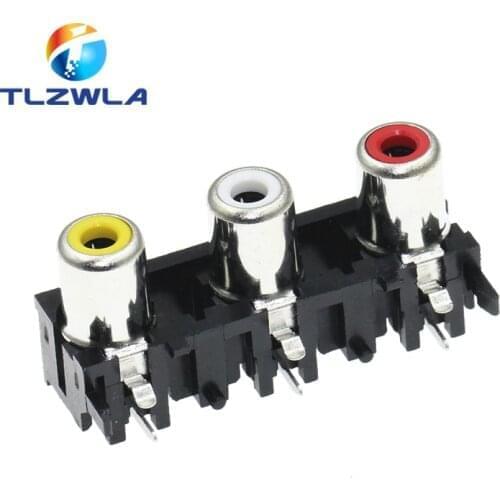 100Pcs RCA / AV RCA-307 Concentric Core Cinch 3-Hole Connector With Two Mounting Posts AV-8.4