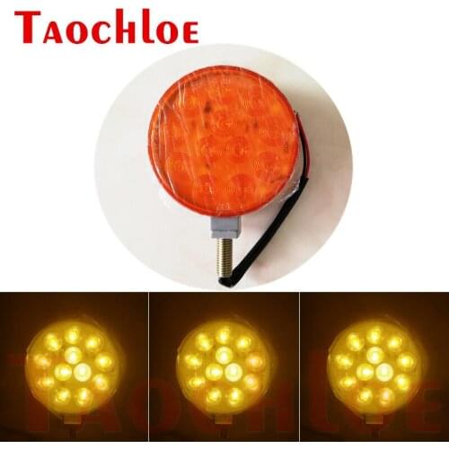 2Pcs 12V 24V LED Auto Flashing Strobe Lights For School Bus Red White Amber Double Face Ambulance Engineering Vehicle Flash Lamp