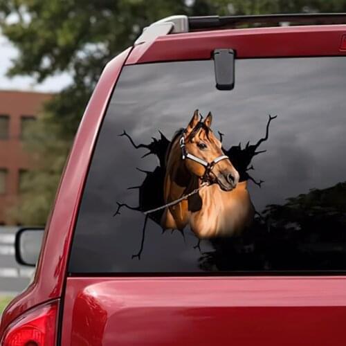 3D Window Stickers Cute Animal Crack Three-dimensional Car Window Glass Clings Decorations Murals Window Sticker Decor