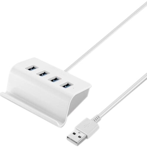 4-Port USB 3.0 Portable Mobile Phone Holder Data Hub Suitable for Laptop USB Flash Drive Mobile Hard Disk