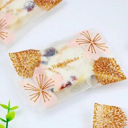 50PCS Cookie Bags Candy Bags Thicken Frosted Self-Adhesive DIY Baking Pastry Biscuit Package Wedding Party Supplies