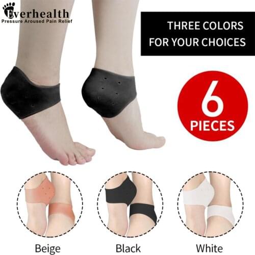 6Pair Silicone Heel Protector Protective Sleeve Shoe Pads For Pain Relieve Plantar Care Damping Foot Washable Soft Feet Care Gel