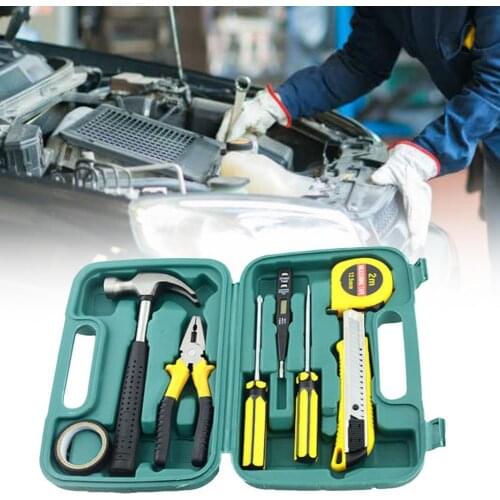 9Pcs/Set Car Repair Tools Kit Portable Multifunctional Emergency Tools Mixed Screwdriver Hammer Hardware Tools Set For Home Car