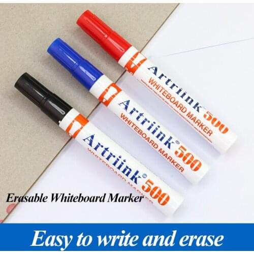 Artriink 10pcs/bag Red/Black/Blue 2.8mm Whiteboard Marker Smooth Wear-reistant For Office Meeting Fun Doodle Glass Writing