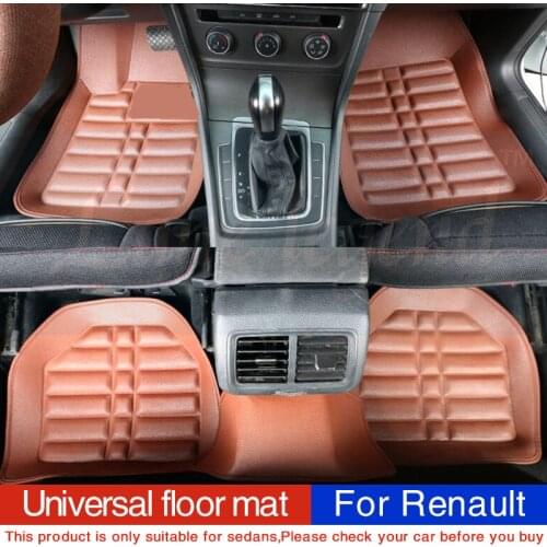 Car floor mat carpet rug ground mats accessories for renault megane 2 3 sandero scenic 1 2 3 symbol talisman
