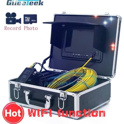 WP70 wireless borescope night-vision long battery WIFI 7'' endoscope camera with Aluminuum Box IP68 waterproof 20/30/50 cable