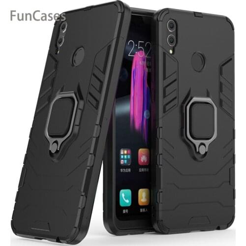 For Huawei Honor 8X Case Cover Silicone TPU and Hard PC Ultra Luxury Armor Metal Ring Holder Case for Huawei Honor 8X Huawai